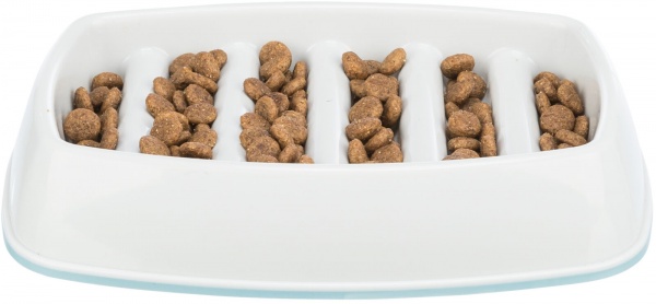 Миска Trixie для собак повільне годування сіра пластик/термопласна гума 0.25 л 21x14 см (25192)