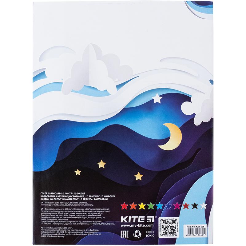 Набор цветного картона А5 10 лист (K24-1257) KITE