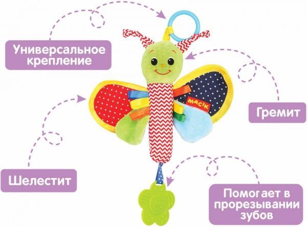 Игрушка-подвеска Macик Бабочка МС 010302-01