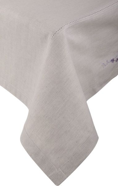 Скатерть «Лимон и лаванда» 658-16/00 140x180 см льняной Эдельвика 