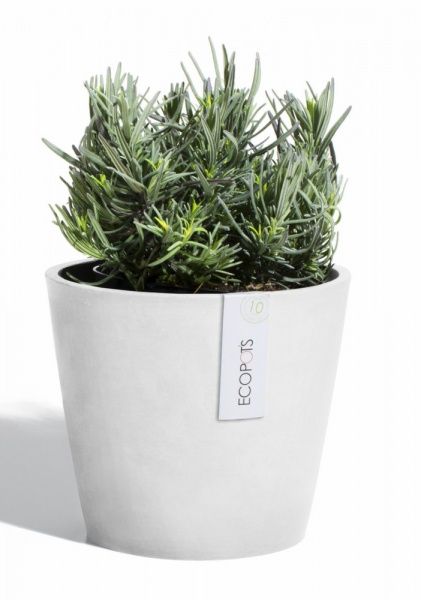 Кашпо EcoPots Амстердам круглый 62л светло-серый 