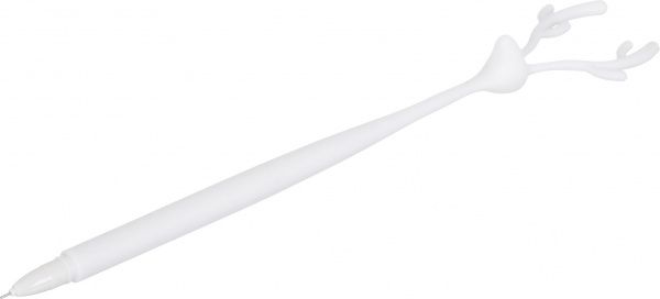 Ручка гелевая Олень белый корпус 