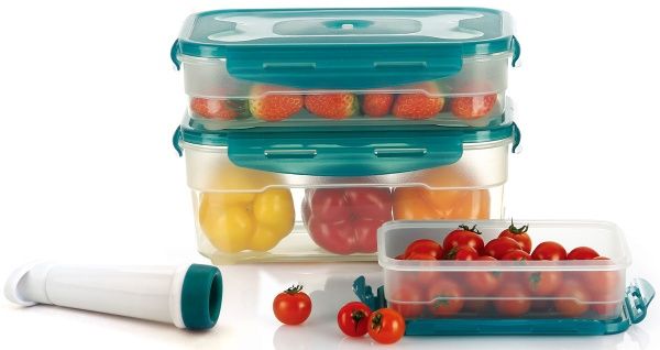 Набор контейнеров 0,8 л + 1.2 л + 2,3 л + вакуумная помпа Neoflam