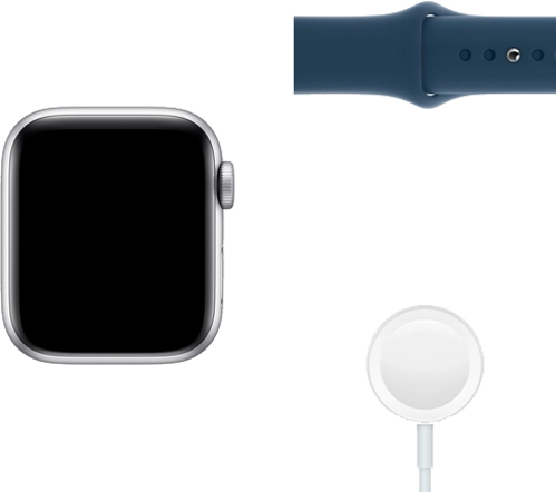 Смарт-годинник Apple Watch SE GPS 40mm silver/blue Aluminium Case with AbyssBlueSportBand (MKNY3UL/A)