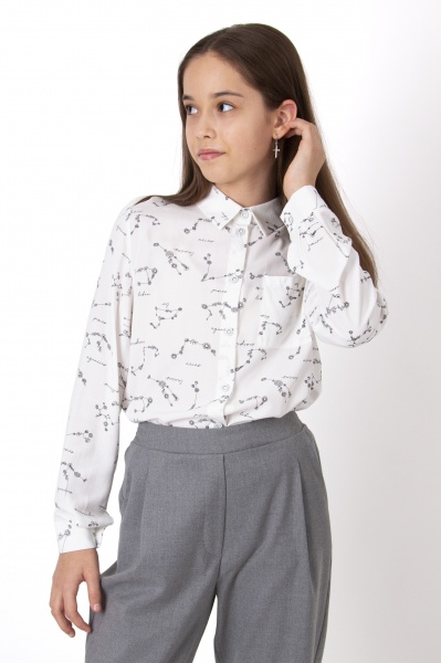 Блуза Mevis р.152 белый 4413 