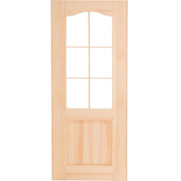 Дверное полотно Папа Карло Классик 60 см сосна под стекло