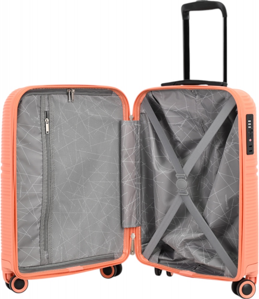 Чемодан Compass MS-2690 60 л коралловый 46x25,5x68 см M