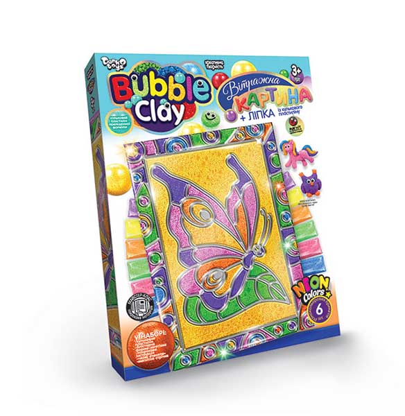 Набір для дитячої творчості Danko Toys Bubble Clay Вітражна картина
