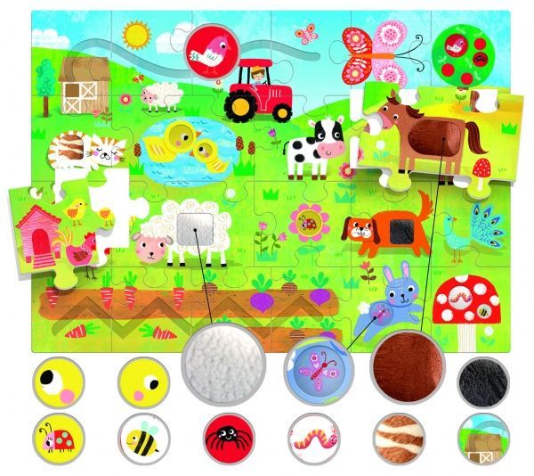 Пазл тактильний Headu Монтессорі_Ферма MU23592