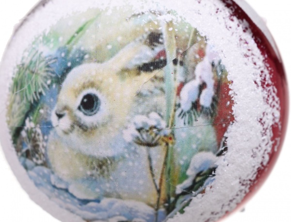 Шар новогодний Символ года-декупаж d 80 мм в ассортименте