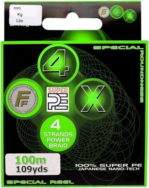 Шнур  Lineaeffe Ff 4X Super Pe Braid 100м 0.18мм 14кг 3006918/GOLD