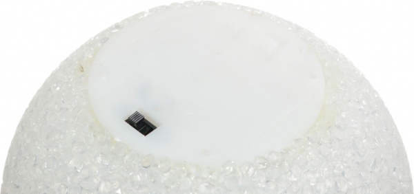 Декоративна фігура у формі кулі білого кольору вбудований світлодіод (LED) 10 см 