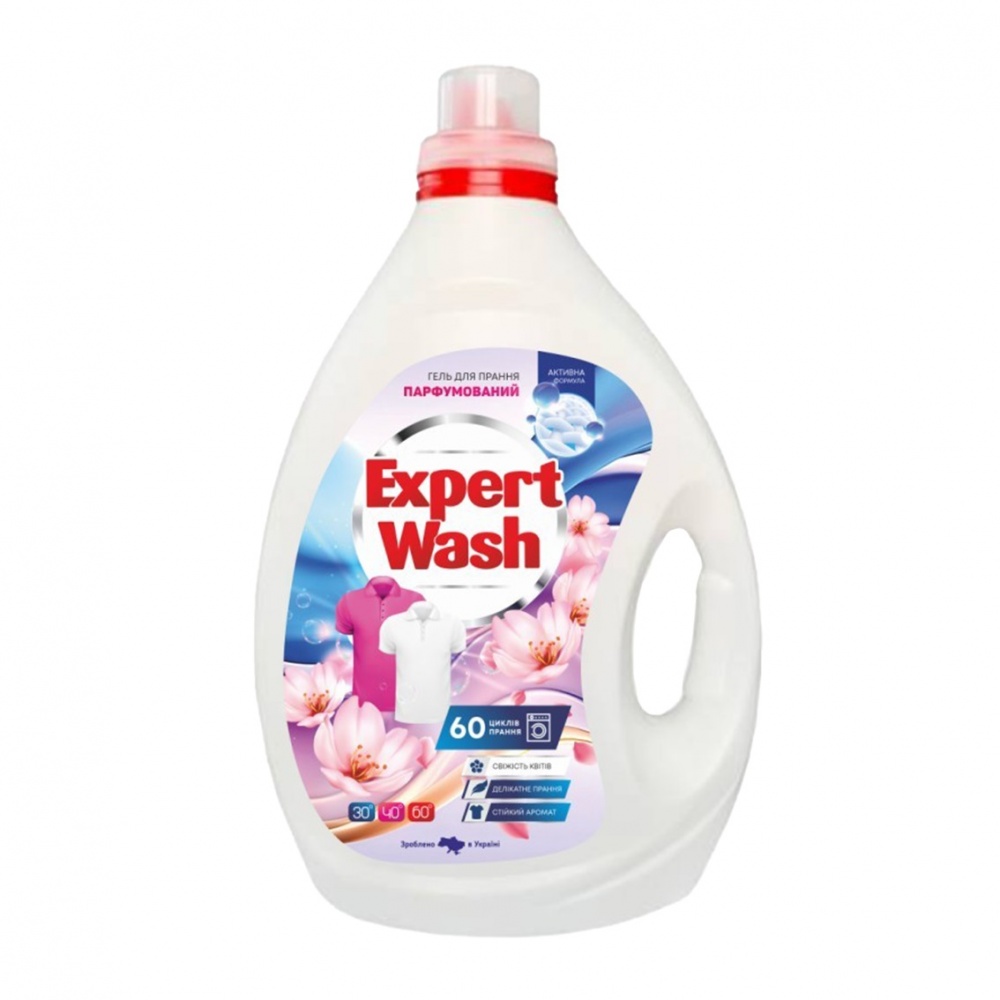 Гель для машинной и ручной стирки Expert Was Свежесть цветов парфюмированный 3 л