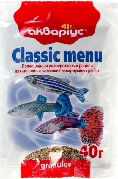 Корм Акваріус Classic menu 40 г 4943