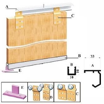 Система для раздвижных дверей Новатор 228 1.8 м 30 кг