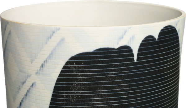 Ваза керамическая голубой крафт цилиндр 66 см 07660000P04098 Bernardo