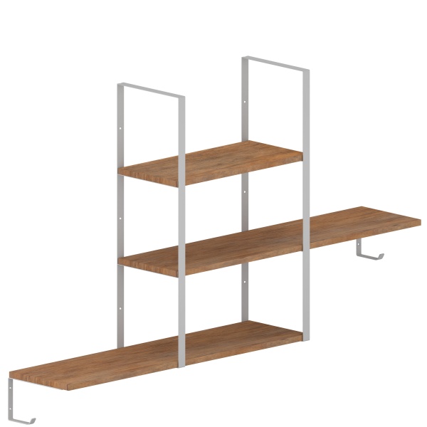 Кронштейн для полок Valore Прямоугольник тройной Loft SW-TR-21 белый