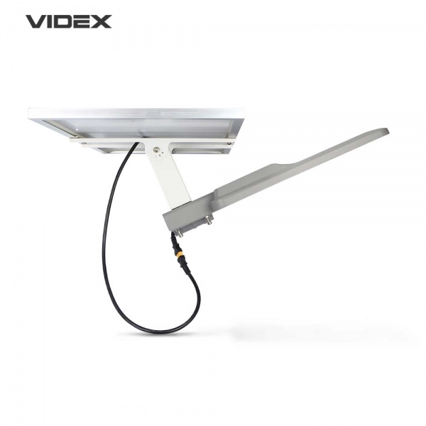 Світильник на сонячній батареї Videx LED вуличний ліхтар автономний 30W 5000K 30 Вт IP65 сірий 26697 