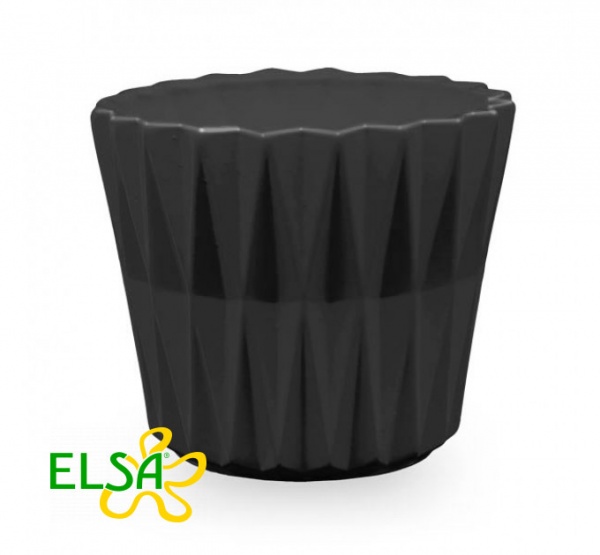 Кашпо керамическое Santino Geometric фигурный 1,5 л антрацит (O-34-12-J-39-00) 