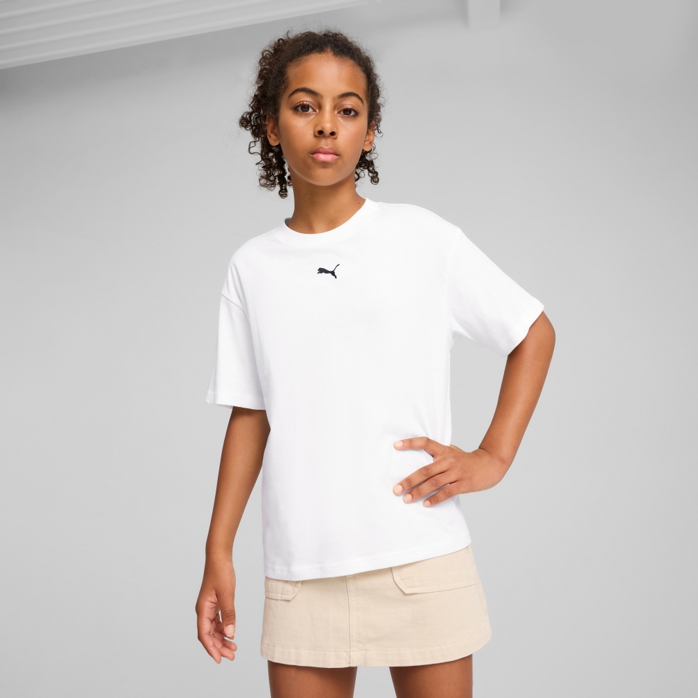 Футболка Puma ESS Boxy Tee G 68513102 р.176 белый