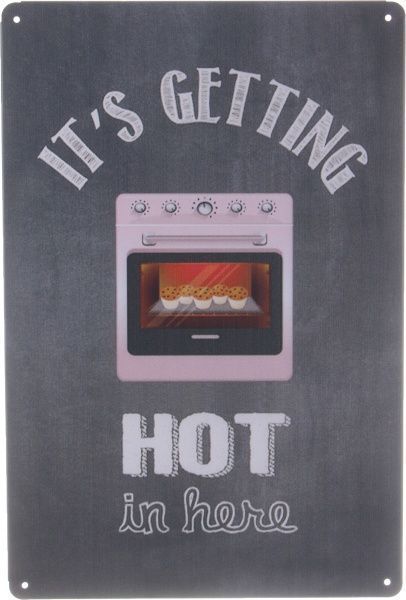 Табличка жестяная печатная Its getting 30x20 см разноцветный 