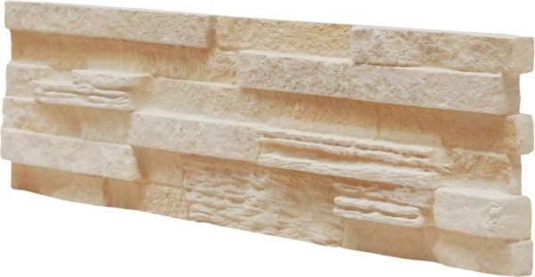 Плитка гипсовая уголок RUSTIKA Верона кремовая 0,37 кв.м 