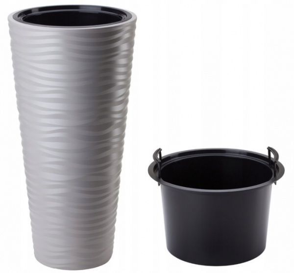 Горшок пластиковый Form Plastic Сахара Слим-35 круглый 43,7л серый (2790-055) 