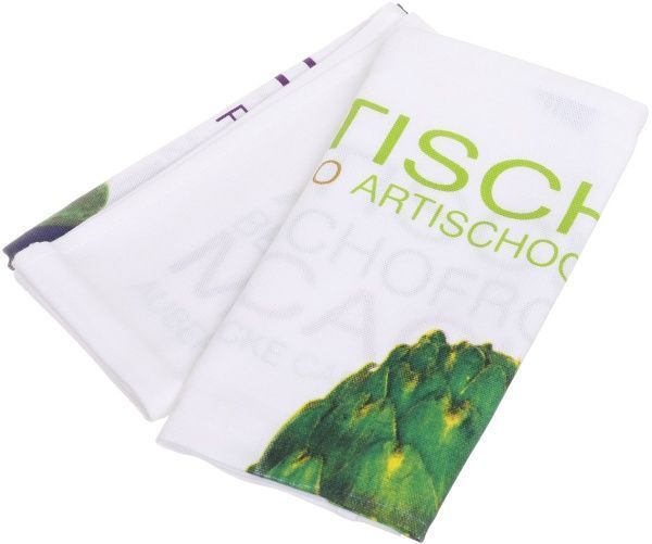 Набір рушників кухонних Артишок + Баклажан 2 шт. 40x60 см Homeline білий із малюнком 