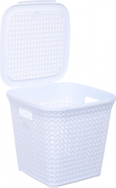 Корзина для белья RIO KNIT 15 л 299х296х278 мм белый 
