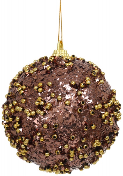 Шар новогодний 80 мм золотой CAA126720