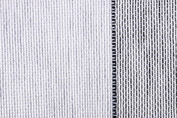 Ткань тюлевая сетка с полосками 295 см серый 