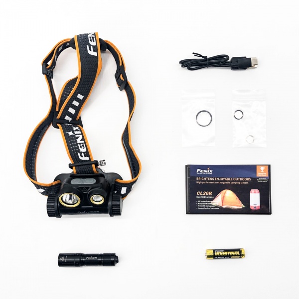 Фонарик на голову Fenix HM65R+ФОНАРЬ РУЧНОЙ FENIX E01 V2.0 В ПОДАРОК
