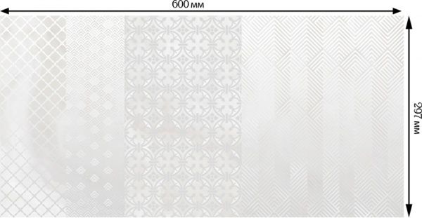 Плитка Cersanit Карлі інсерто печворк декор 29,7x60 