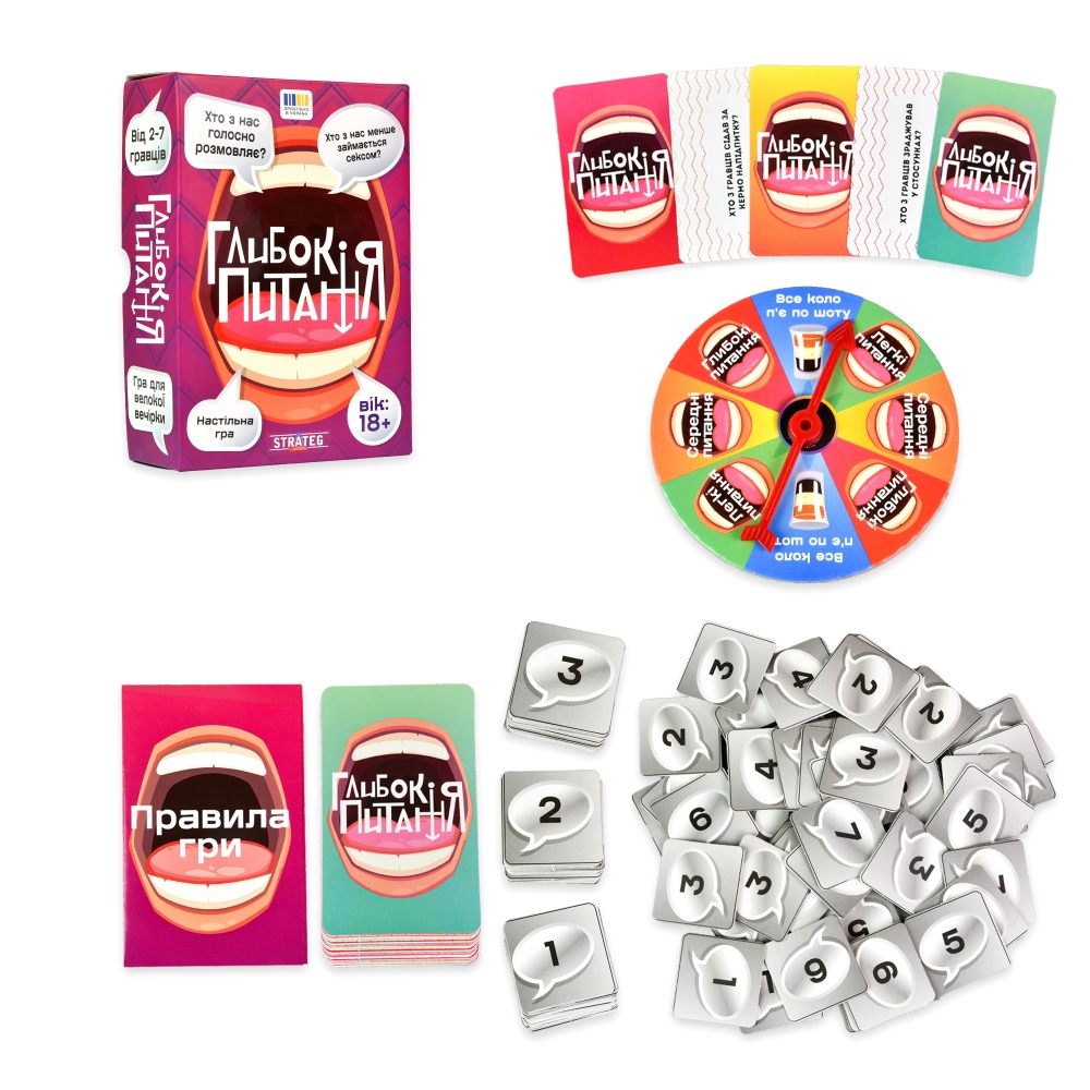 Игра настольная Strateg Глубокие вопросы 30578
