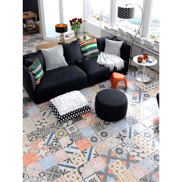 Плитка Golden Tile Ethno Мікс №7 Н8Б070/H81370 186x186 мм