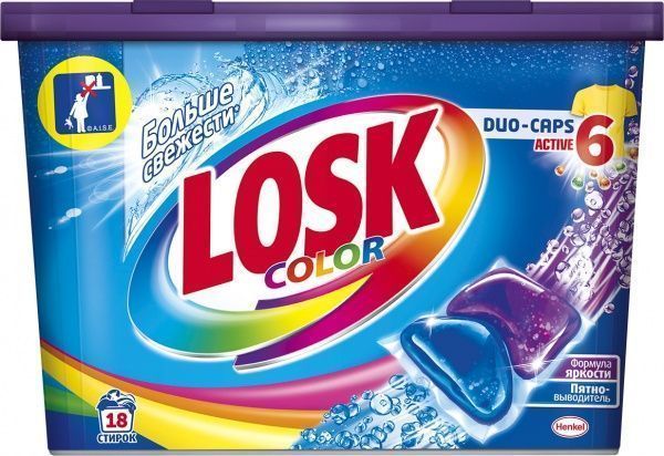 Капсулы для машинной стирки Losk Дуо Колор 18 циклов