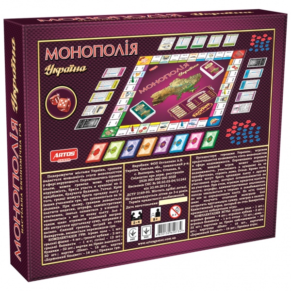 Игра настольная ARTOS GAMES Монополия Украина