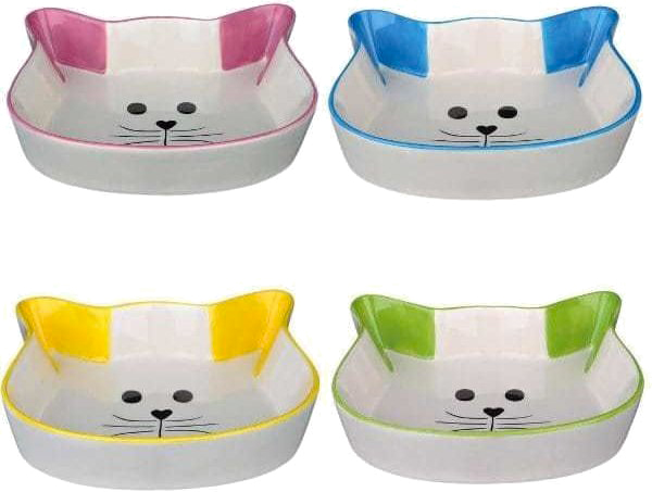 Миска Trixie для кошек в форме кошачьей мордашки керамическая 12 см 0.25 л (24494)