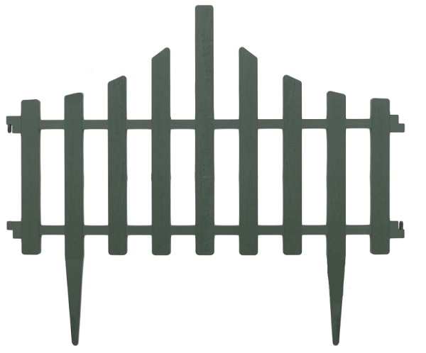 Ограждение для газона Алеана  Парканчик (4 в 1), зеленый 65х55 см