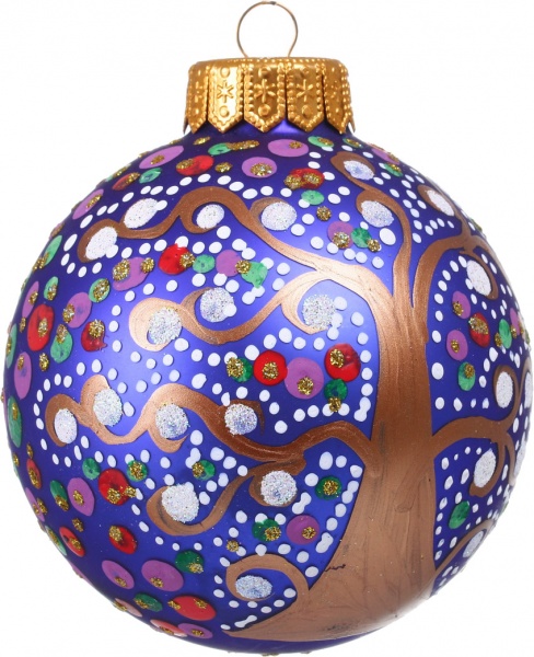 Шар новогодний Тенденция ручной работы d 100 мм красный