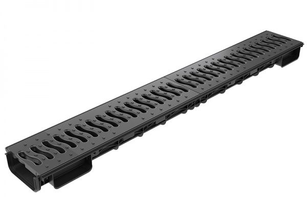 Лоток Ecoteck Lite 100h56 з пластиковою решіткою кл. А15 (чорна)