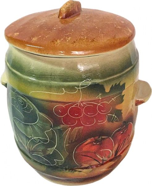 Ємність для соління з кришкою керамічна 10 л 