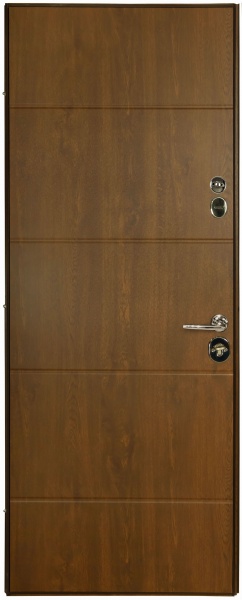 Дверь входная Термо House-703 улица дуб бронзовый 2050x1200 мм правая
