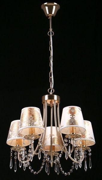 Люстра Arte Lamp A5008LM-5GO 5x40 Вт E14 бело-золотистый 5008 