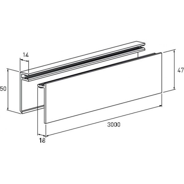 Планка маскировочная VOX 3 м темная 