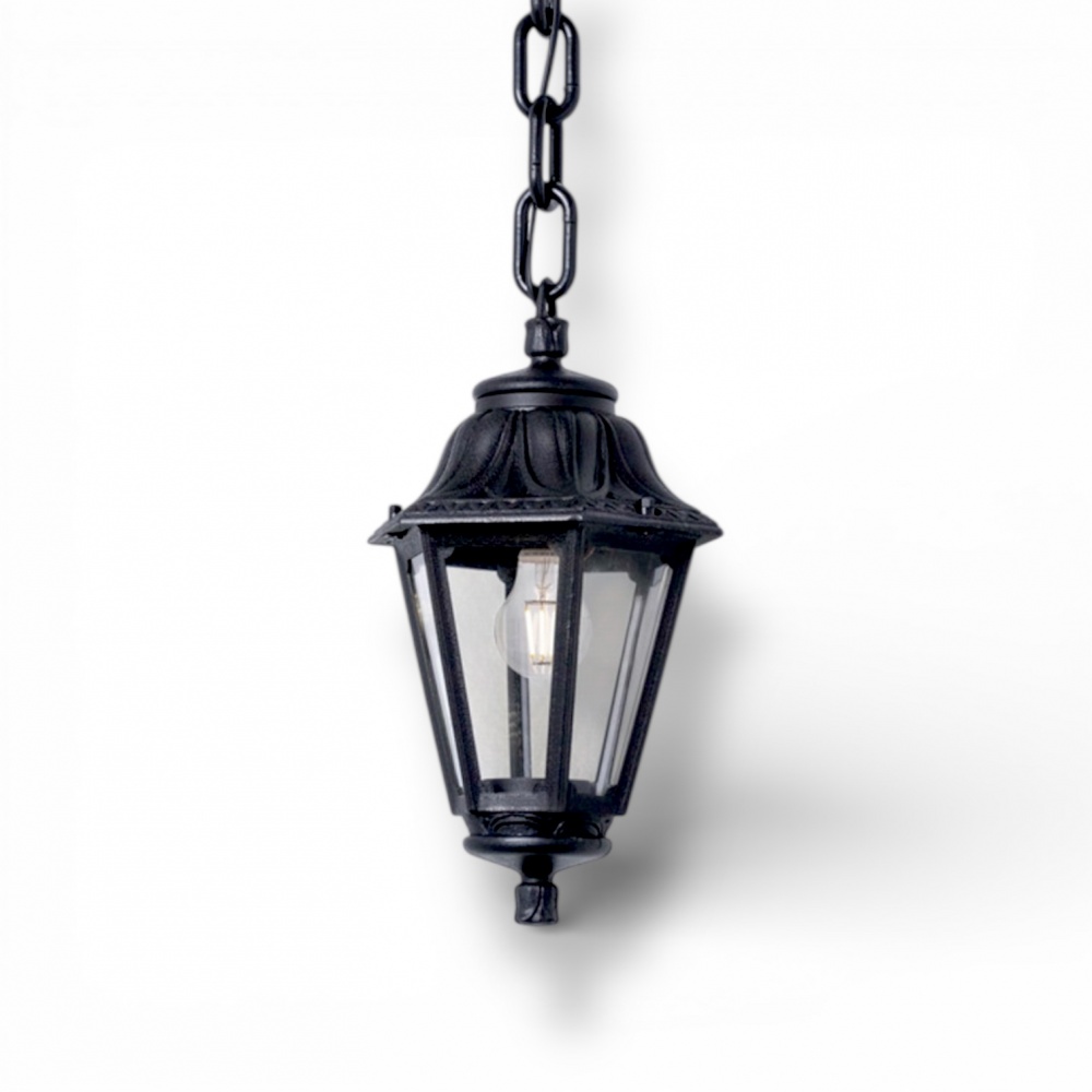 Светильник уличный подвесной FUMAGALLI Sichem/Anna Clear E27 12 Вт IP55 черный