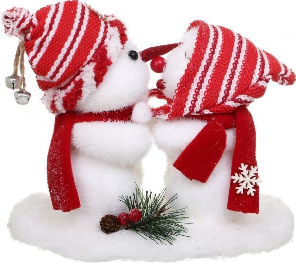 Декоративная фигура Пара снеговиков F418A643-1 20 см 