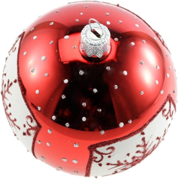 Шар стеклянный d80 6228-1 красный