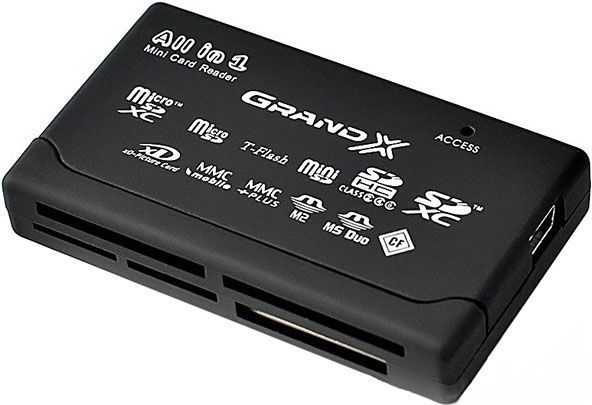 Кардрідер Grand-X Multi All-in-One 64 GB to 2 TB SDXC (CRX05 black)