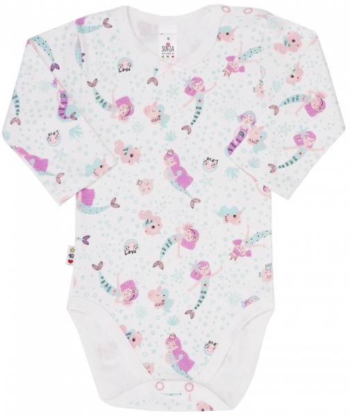 Боди детское для девочки ТМ Софія Mermaids р.80 молочный 321180 